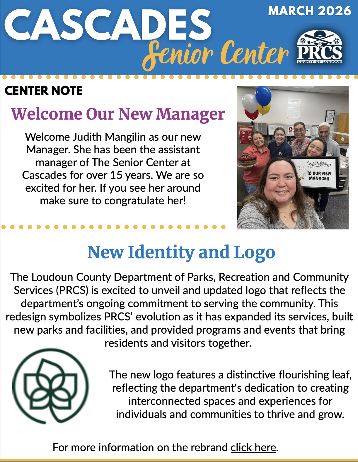 March 2026 Cascades Newsletter